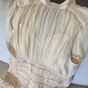 Shona Joy - SLEEVELESS RUCHED MINI DRESS - CREAM